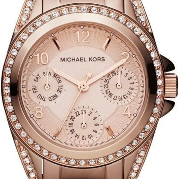 MICHAEL KORS Rose Gold  Mini Blair Chronograph Watch MK5613 - Picture 6 of 6